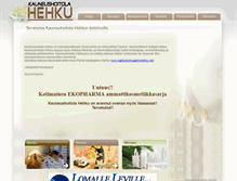 Tablet Screenshot of kauneushoitolahehku.net